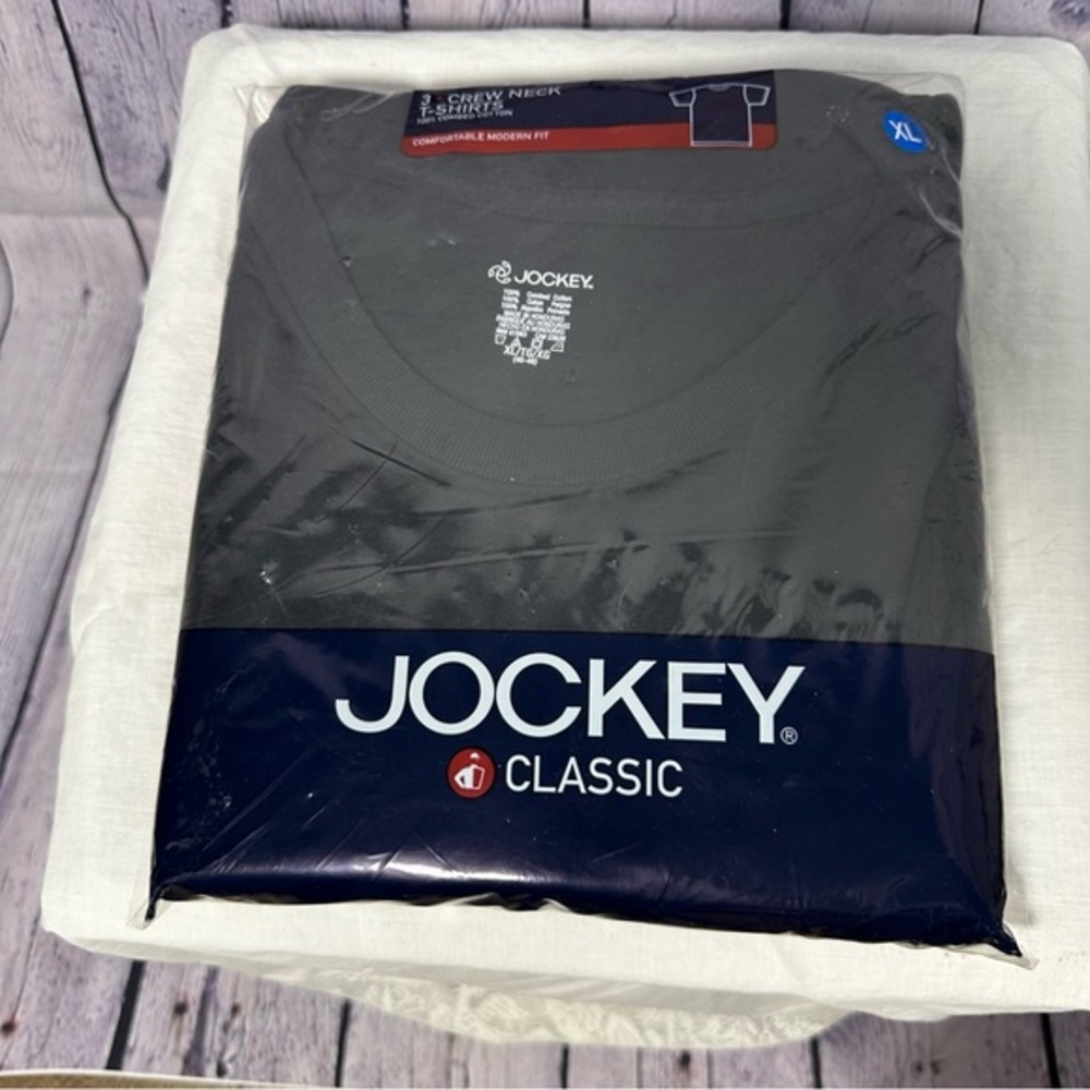 Jockey Classic Men's Black Crew Neck Tee